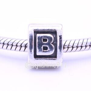 Authentic PANDORA Silver Letter B Charm Bead - 790323B